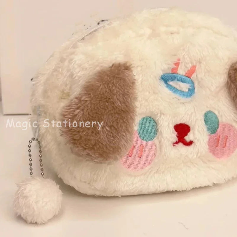 Trousse kawaii en peluche, mignonne et cartoon, avec une grande capacité. Idéale pour les fournitures scolaires des filles, ce modèle coréen est parfait pour le retour à l'école.