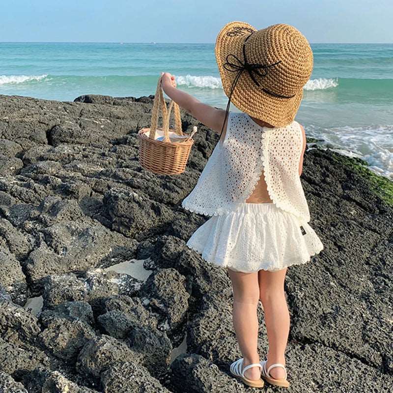 Ensemble, t-shirt et short, a dentelle creuse, sweet summer NEITH